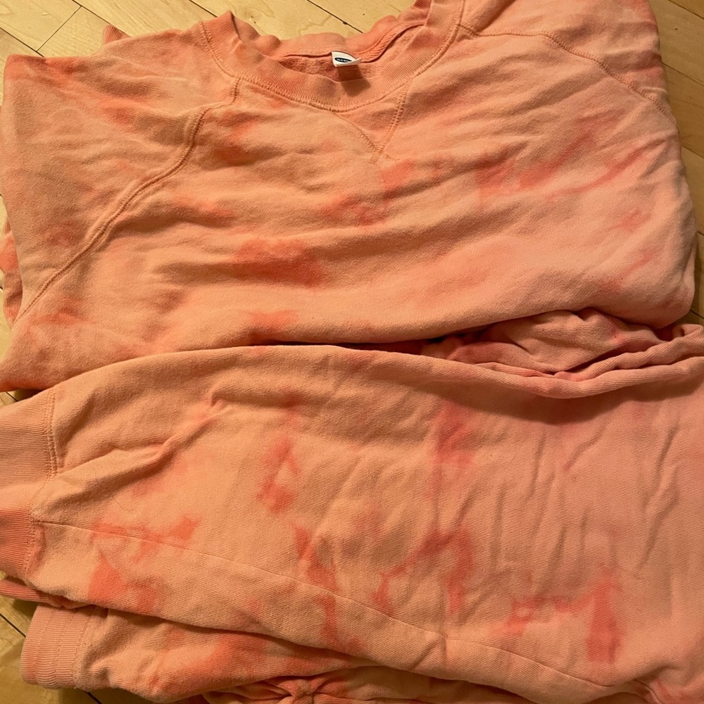 Old Navy Peach Tie Dye Matching Sweatsuit Tall XL